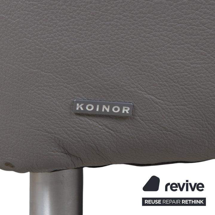 Koinor Elena Leder Dreisitzer Grau manuelle Funktion Sofa Couch
