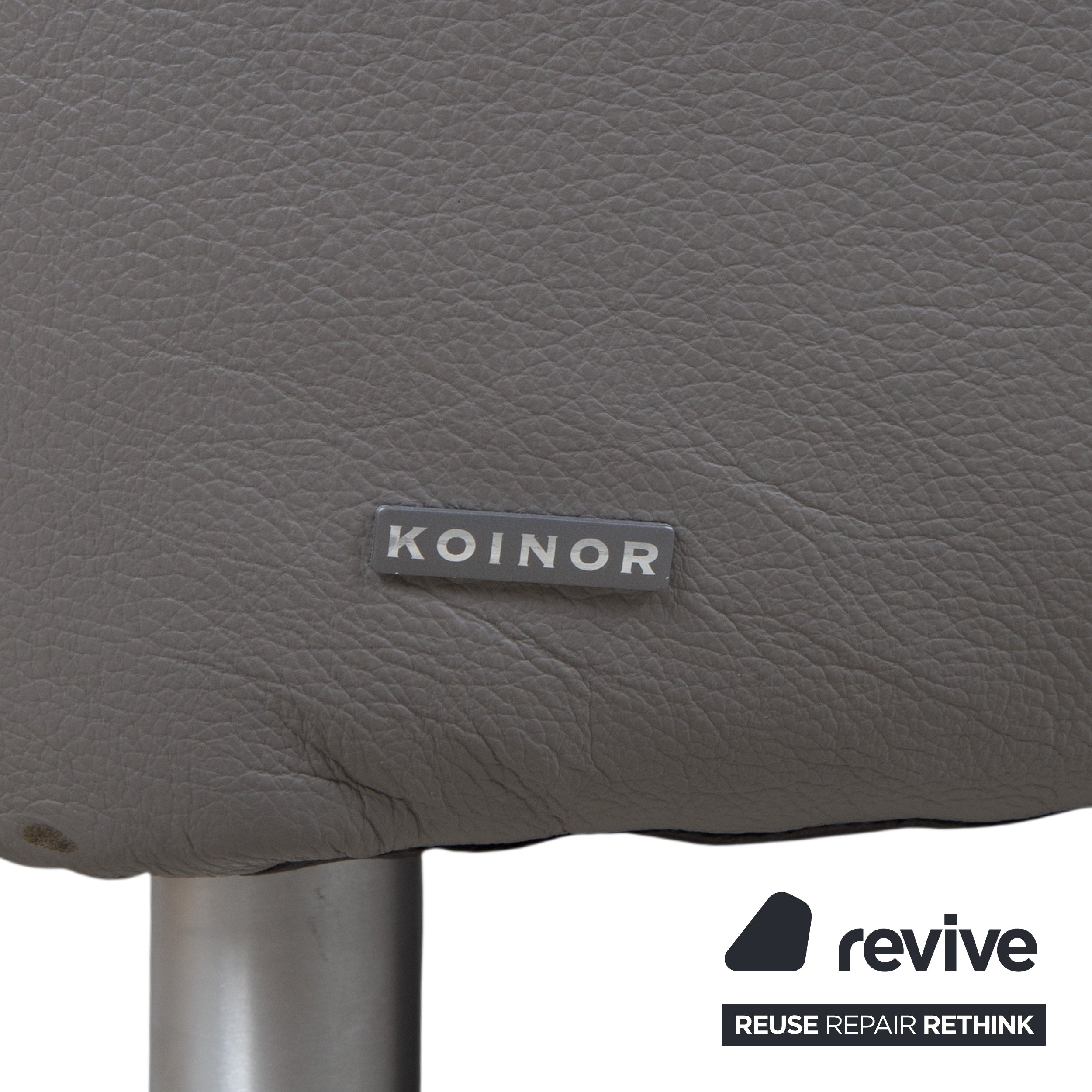 Koinor Elena Leder Dreisitzer Grau manuelle Funktion Sofa Couch