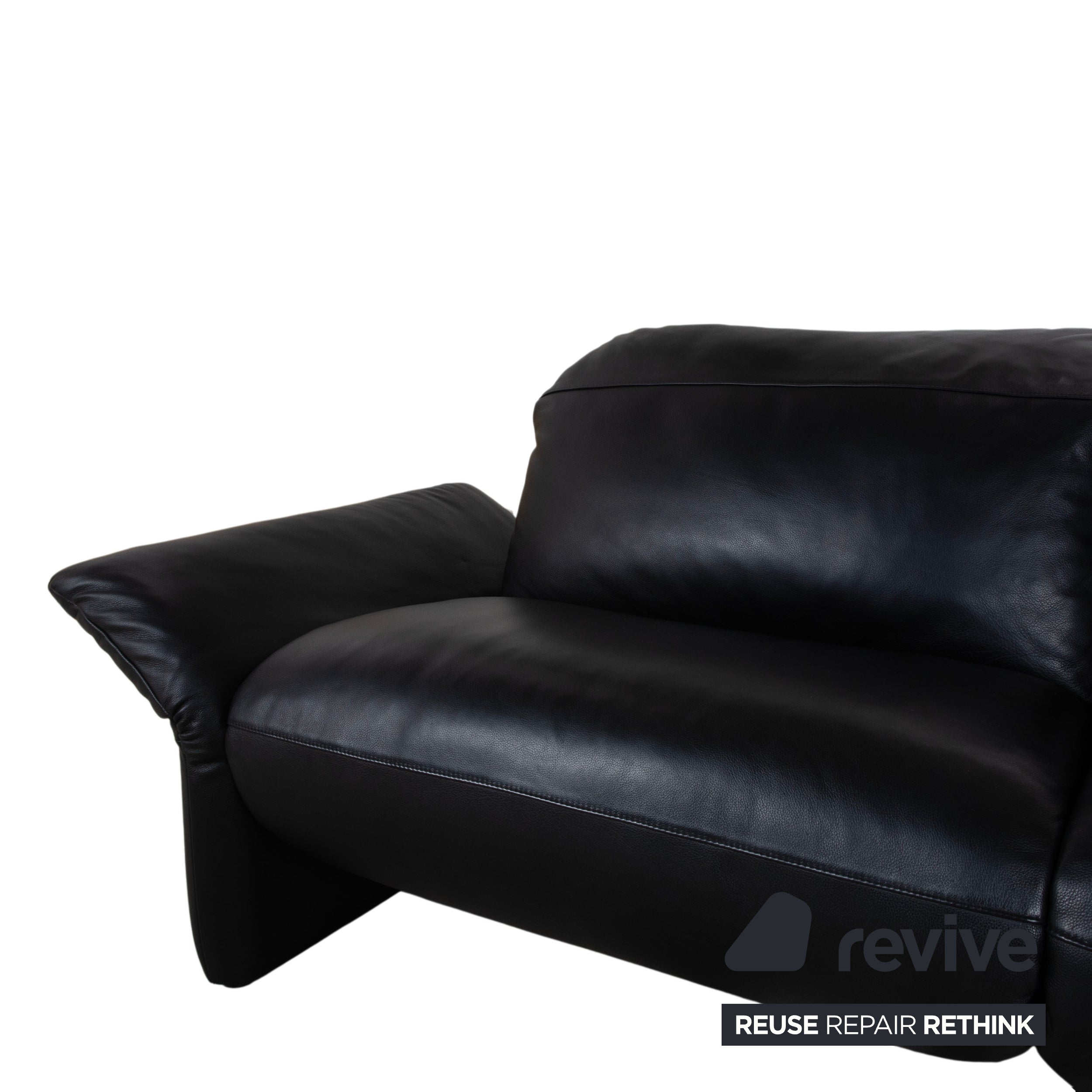 Koinor Elena Leder Ecksofa Schwarz Sofa Couch manuelle Funktion