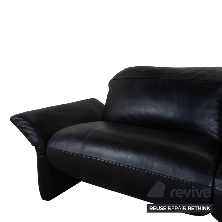 Koinor Elena Leder Ecksofa Schwarz Sofa Couch manuelle Funktion