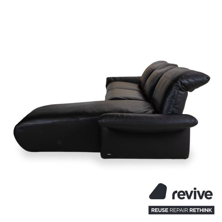 Koinor Elena Leder Ecksofa Schwarz Sofa Couch manuelle Funktion