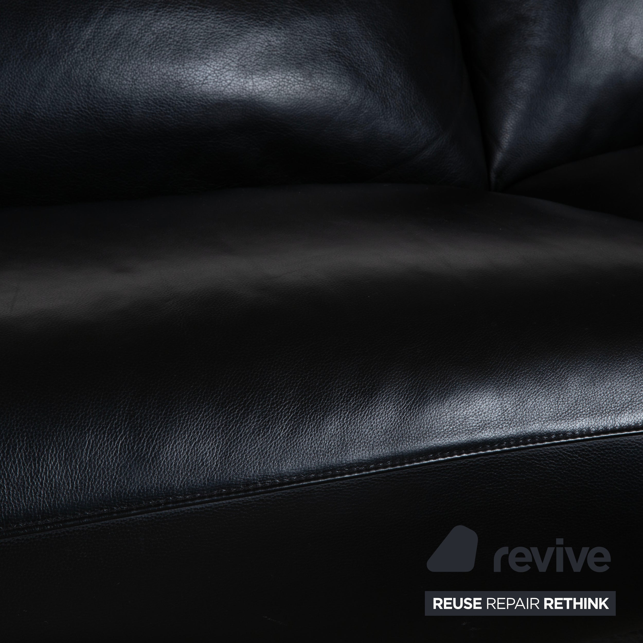 Koinor Elena Leder Ecksofa Schwarz Sofa Couch manuelle Funktion