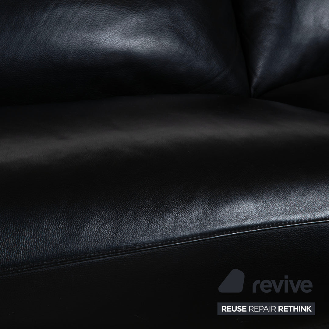 Koinor Elena Leder Ecksofa Schwarz Sofa Couch manuelle Funktion