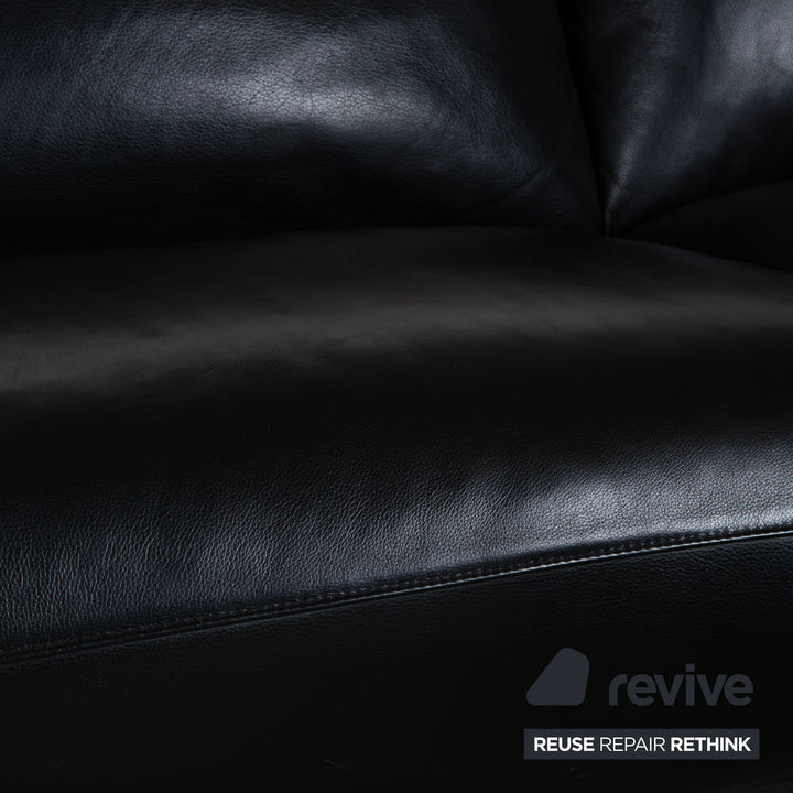 Koinor Elena Leder Ecksofa Schwarz Sofa Couch manuelle Funktion