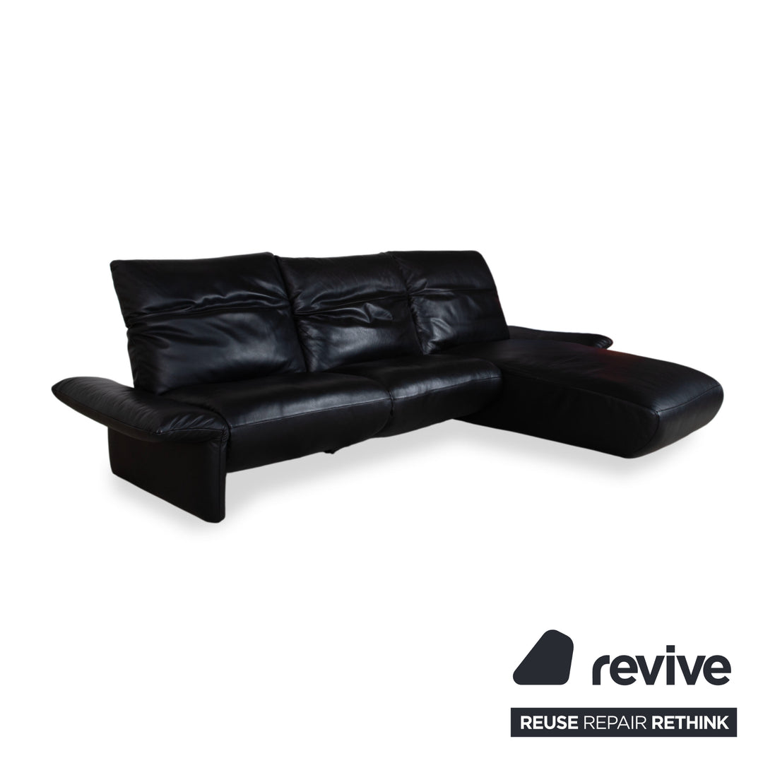 Koinor Elena Leder Ecksofa Schwarz Sofa Couch manuelle Funktion