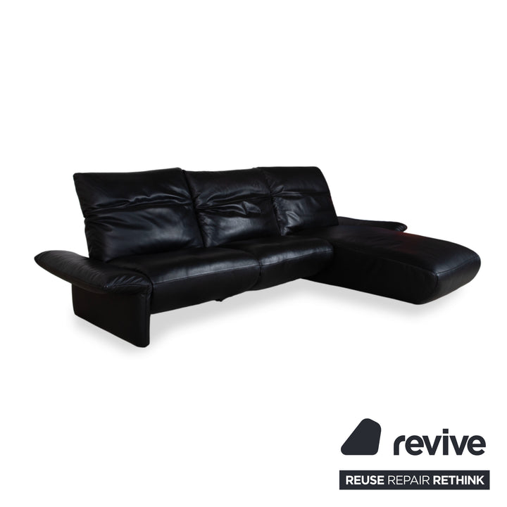 Koinor Elena Leder Ecksofa Schwarz Sofa Couch manuelle Funktion