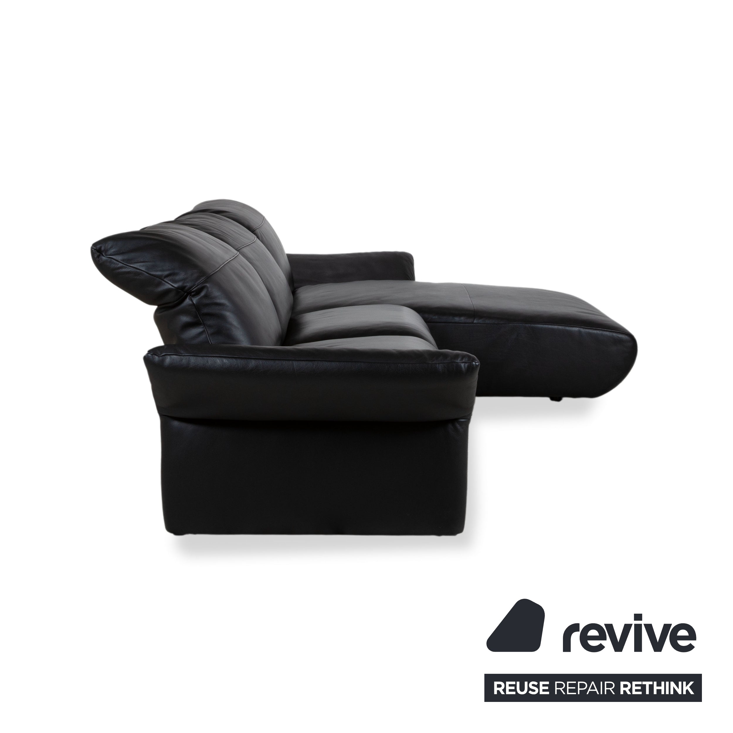 Koinor Elena Leder Ecksofa Schwarz Sofa Couch manuelle Funktion