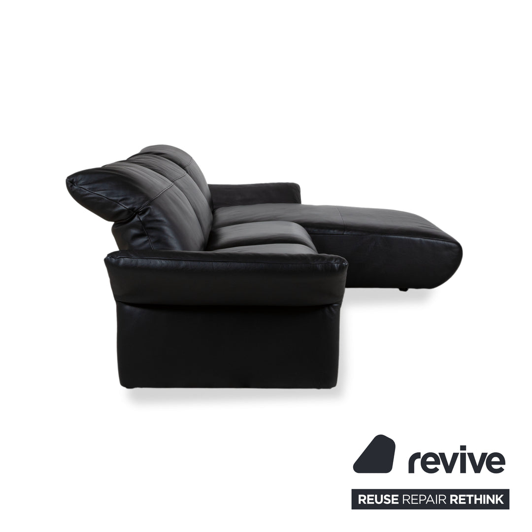 Koinor Elena Leder Ecksofa Schwarz Sofa Couch manuelle Funktion