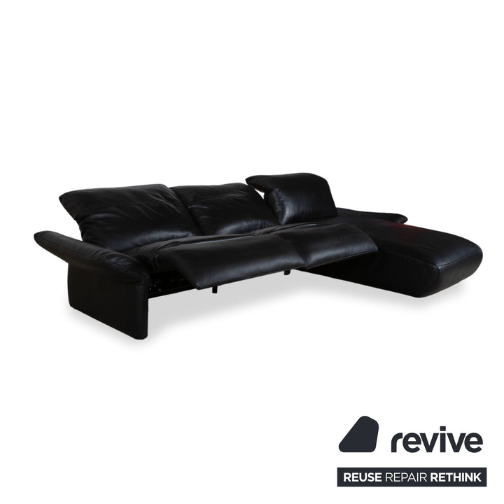 Koinor Elena Leder Ecksofa Schwarz Sofa Couch manuelle Funktion