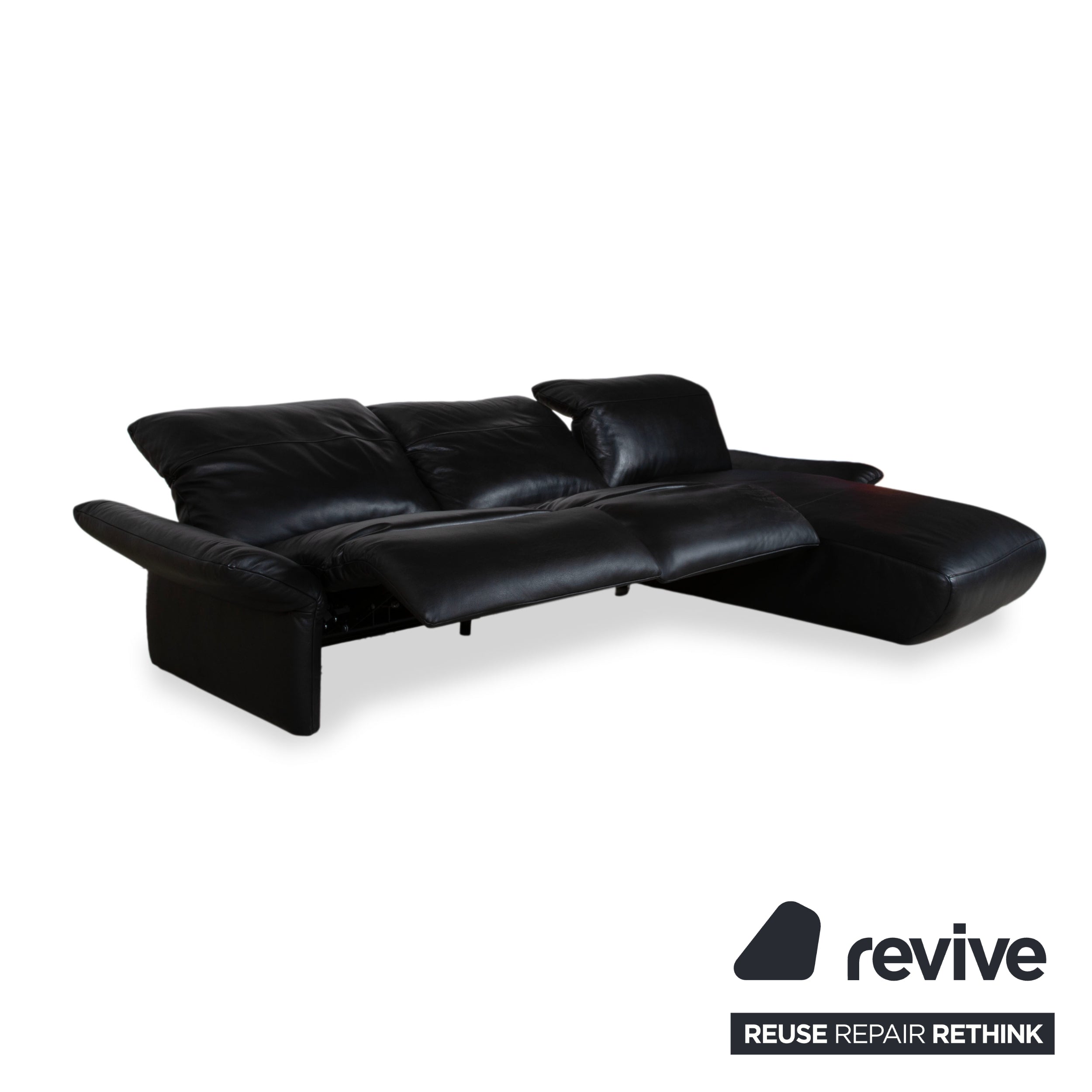 Koinor Elena Leder Ecksofa Schwarz Sofa Couch manuelle Funktion