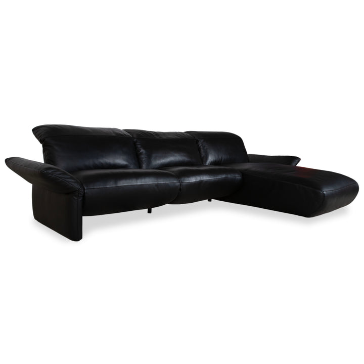 Koinor Elena Leder Ecksofa Schwarz Sofa Couch manuelle Funktion