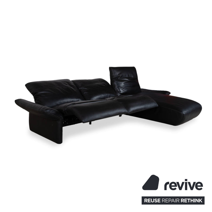 Koinor Elena Leder Ecksofa Schwarz Sofa Couch manuelle Funktion