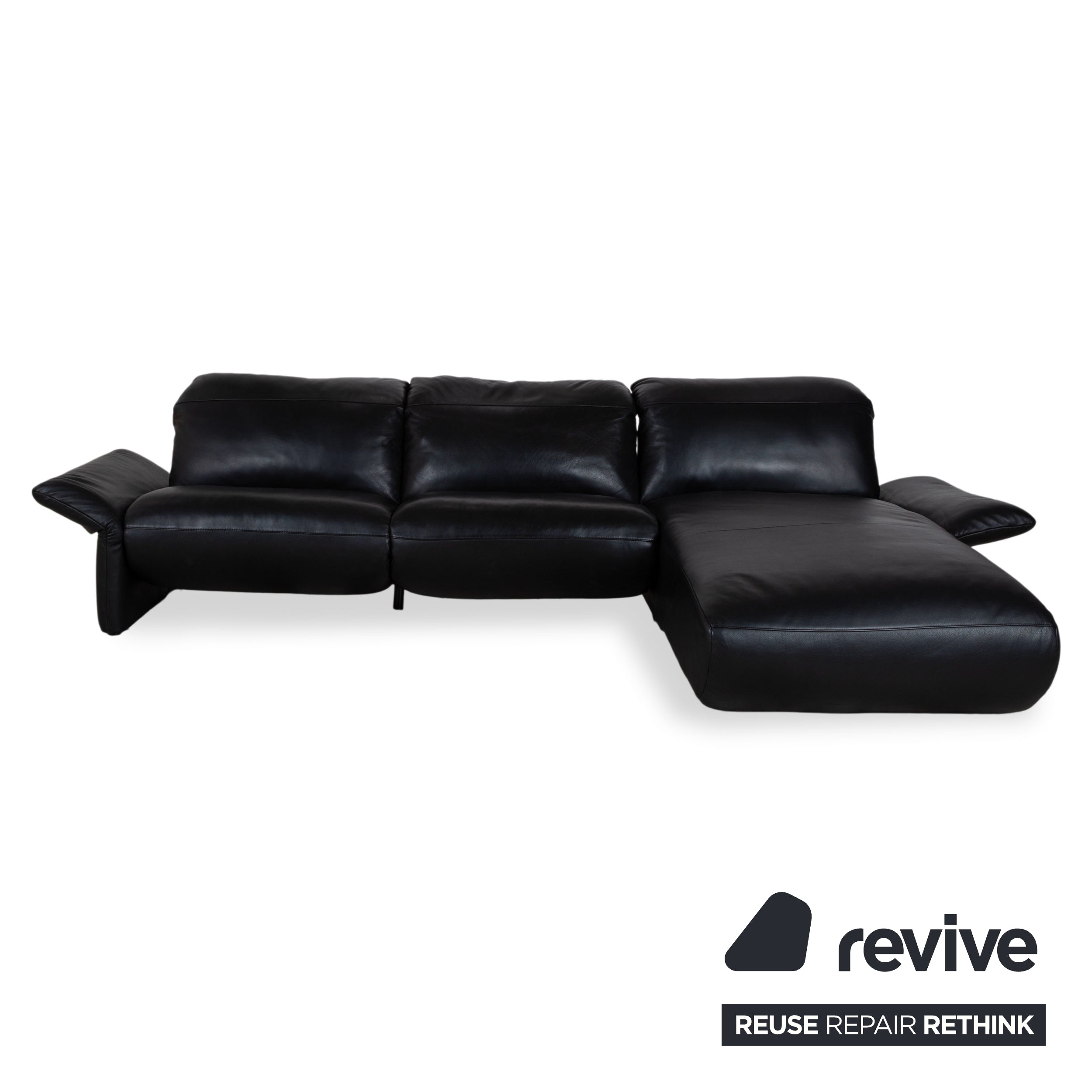 Koinor Elena Leder Ecksofa Schwarz Sofa Couch manuelle Funktion