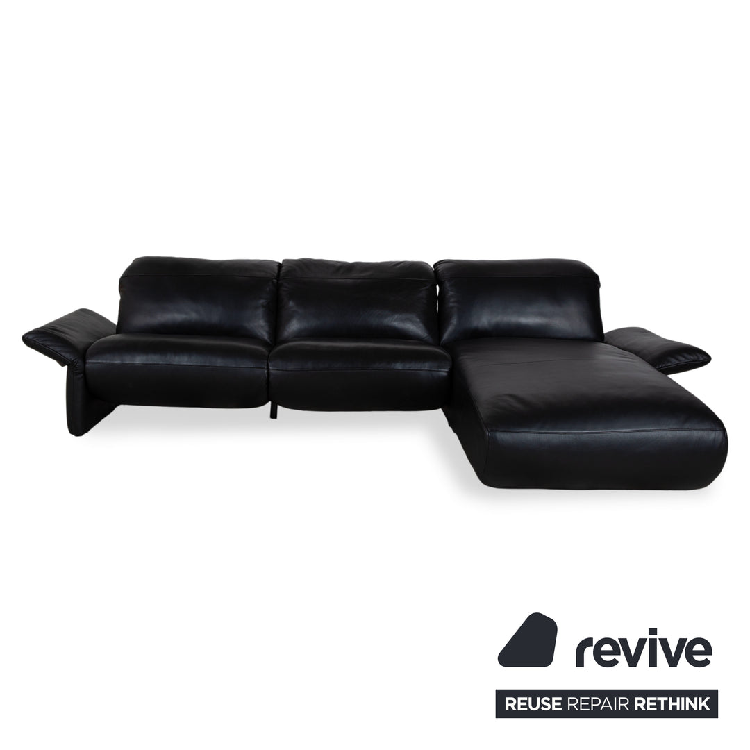 Koinor Elena Leder Ecksofa Schwarz Sofa Couch manuelle Funktion