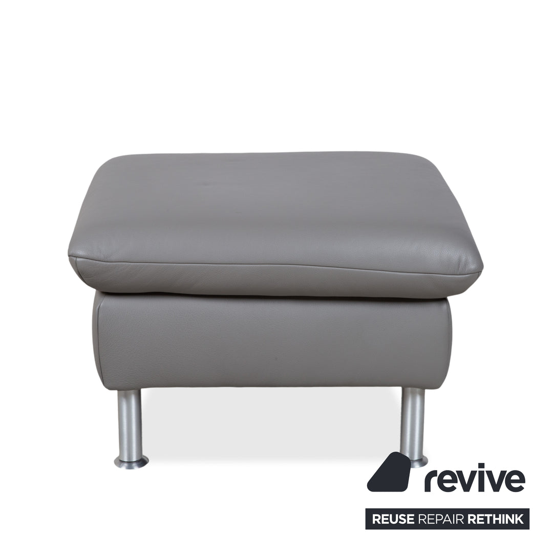 Koinor Elena Tabouret en cuir gris