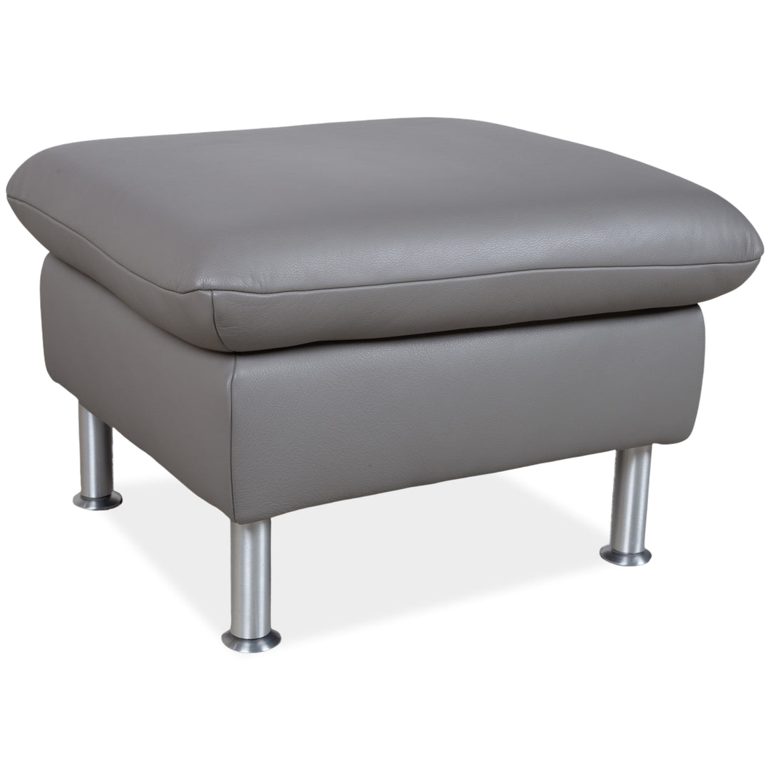 Koinor Elena Tabouret en cuir gris
