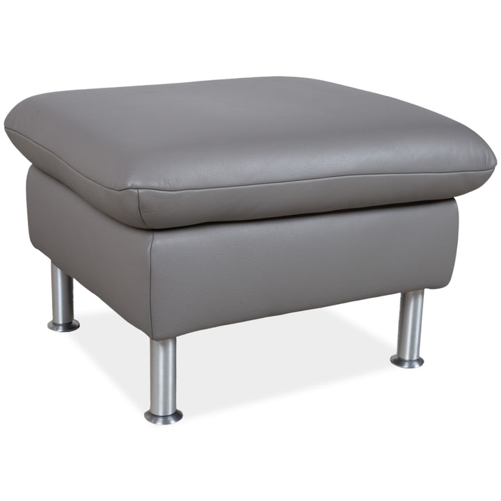 Koinor Elena Tabouret en cuir gris