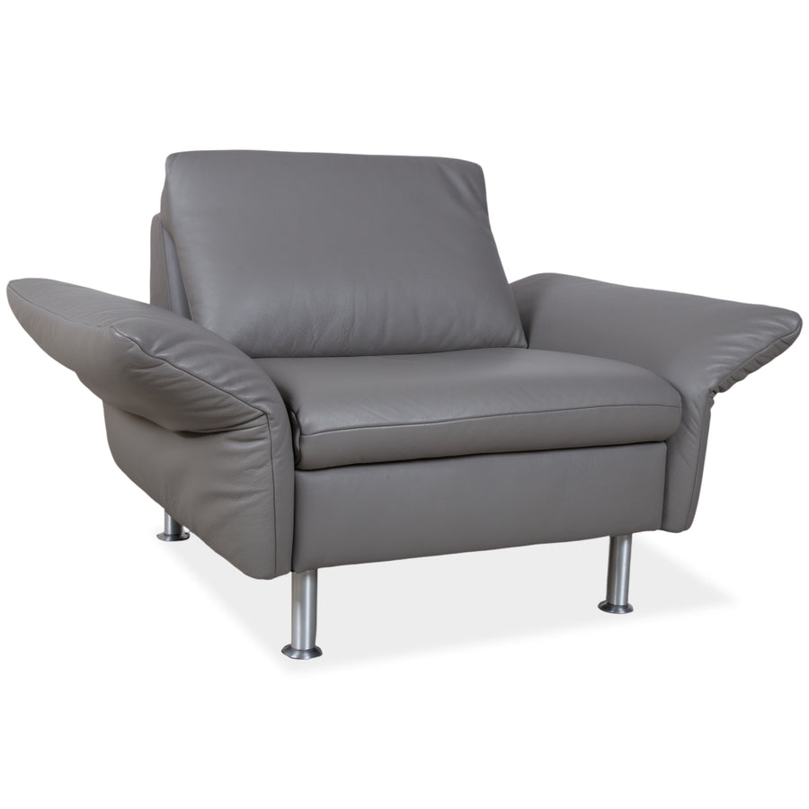 Koinor Elena Leder Sessel Grau manuelle Funktion Sofa Couch