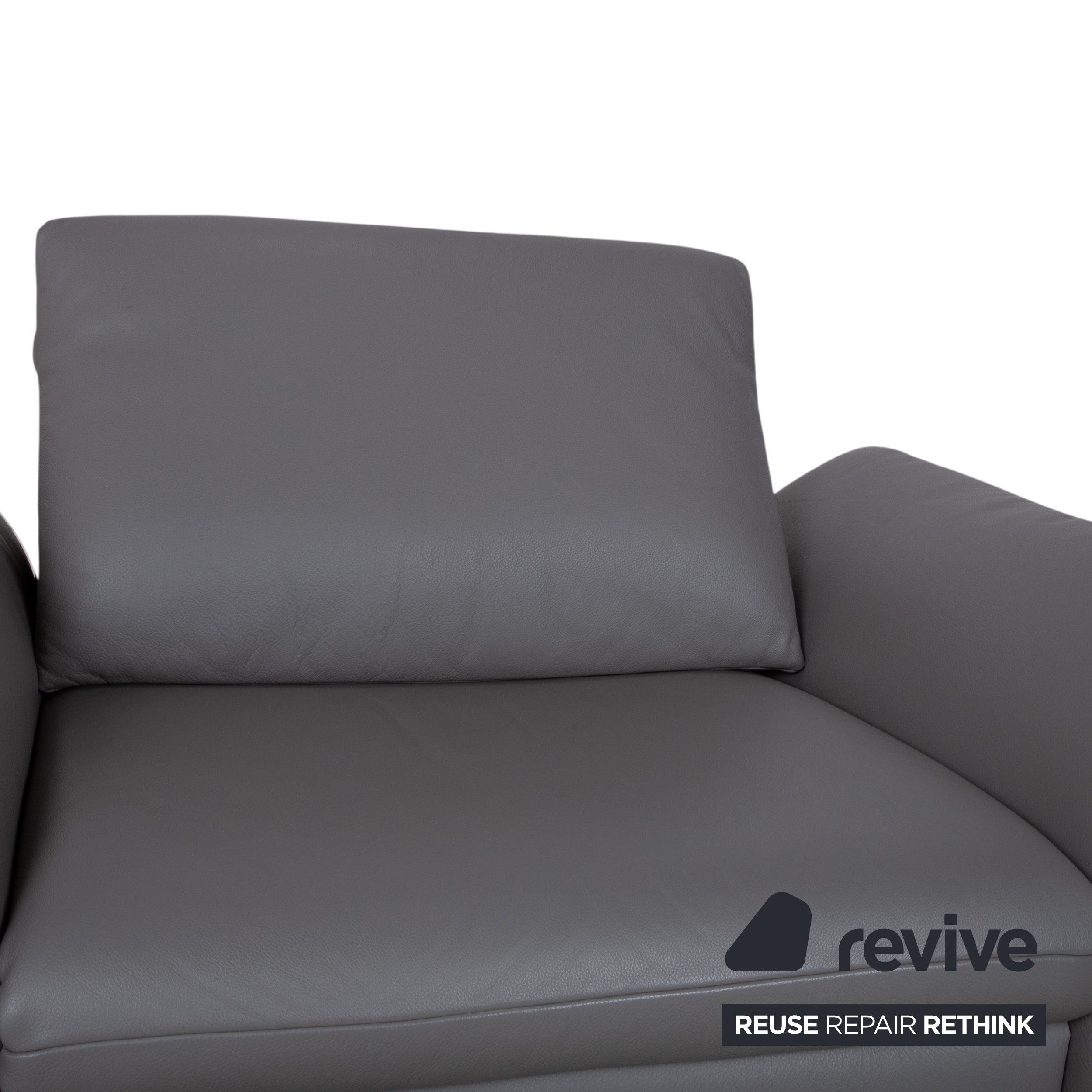 Koinor Elena Leder Sessel Grau manuelle Funktion Sofa Couch