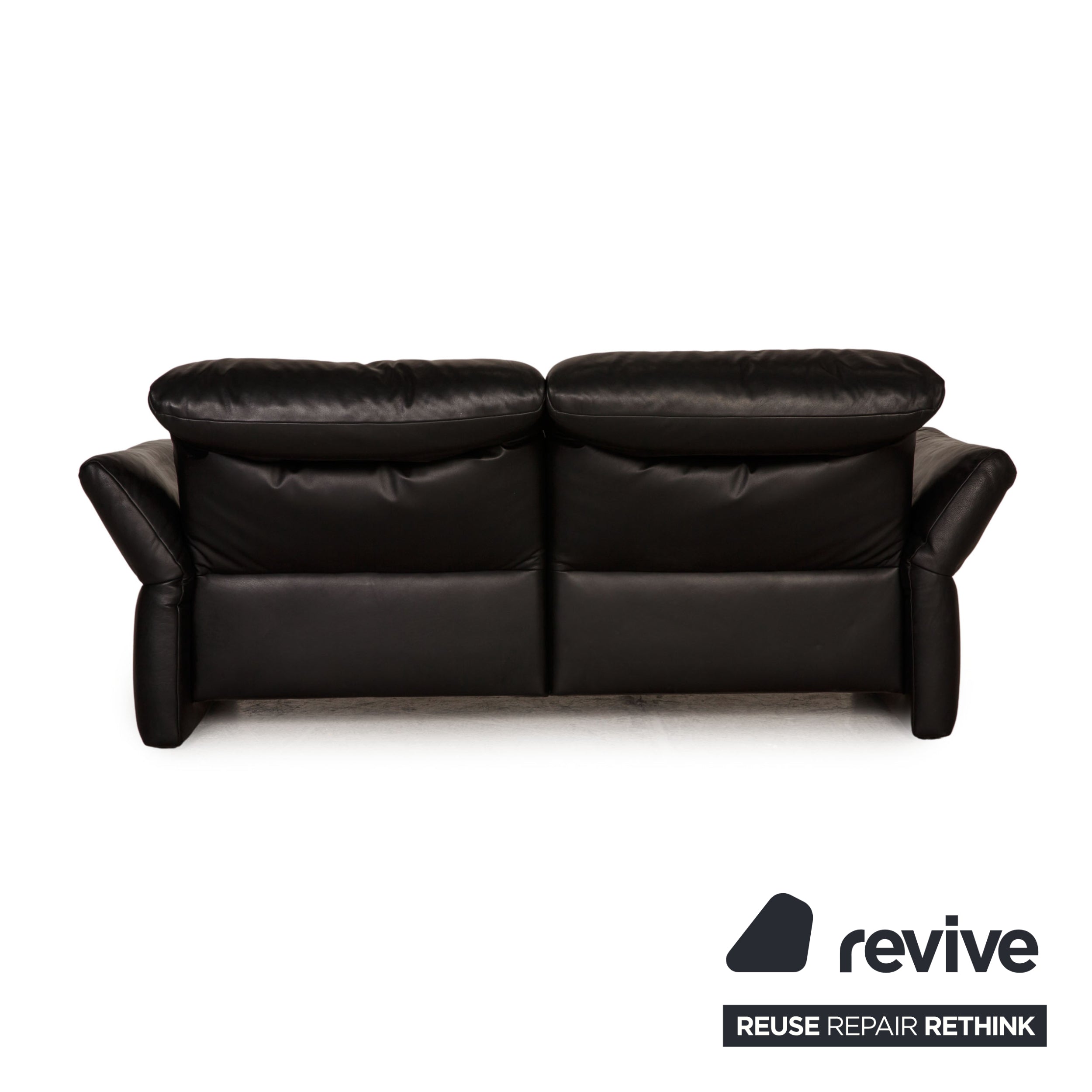 Koinor Elena leather sofa black three-seater couch relax function