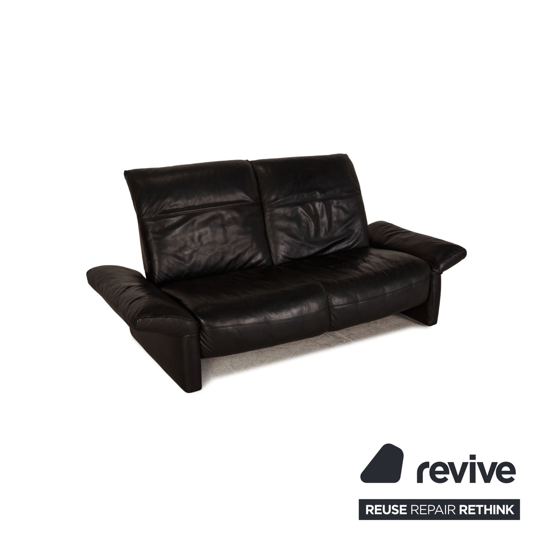 Koinor Elena Leder Sofa Schwarz Dreisitzer Couch Relax Funktion