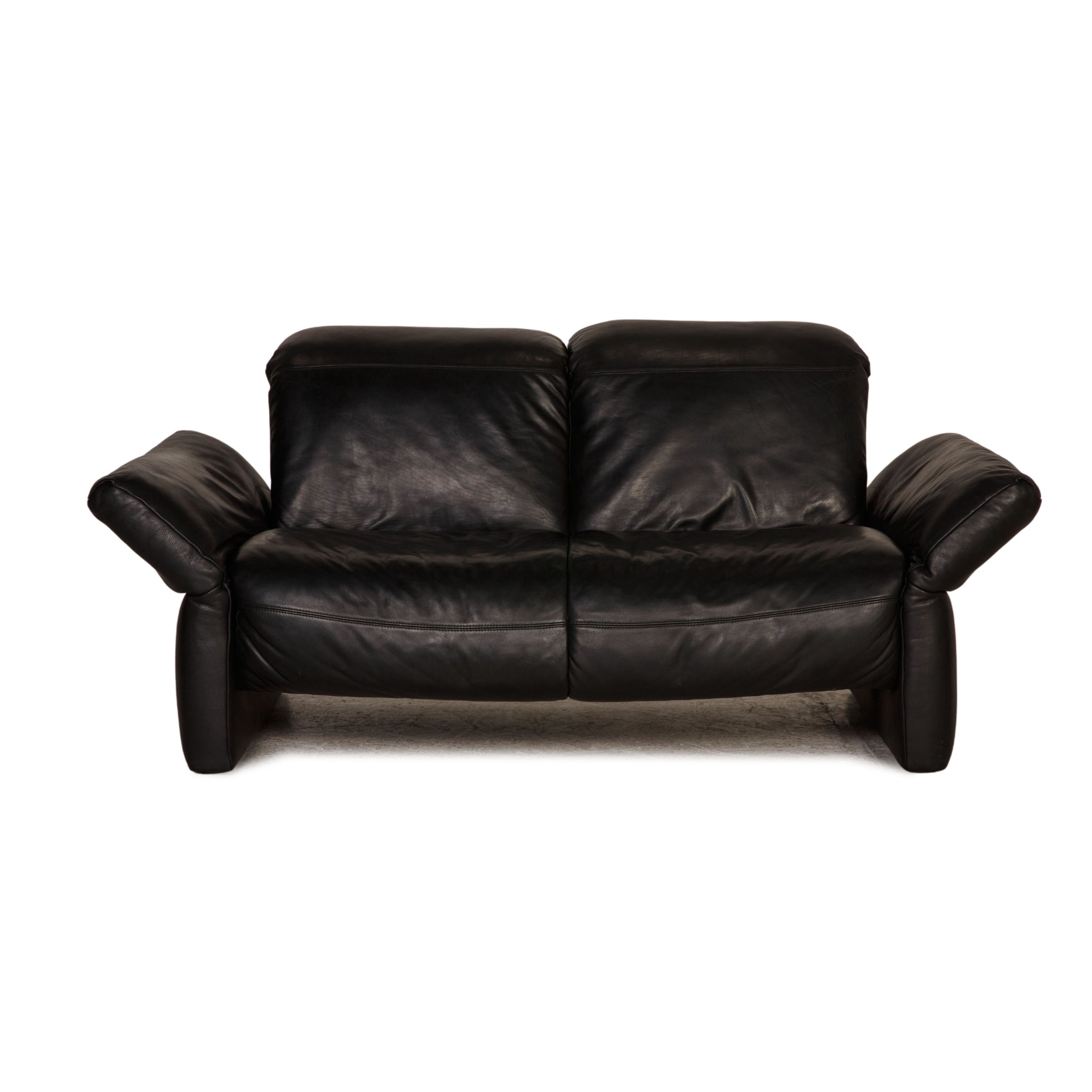 Koinor Elena Leder Sofa Schwarz Zweisitzer Couch Relax Funktion