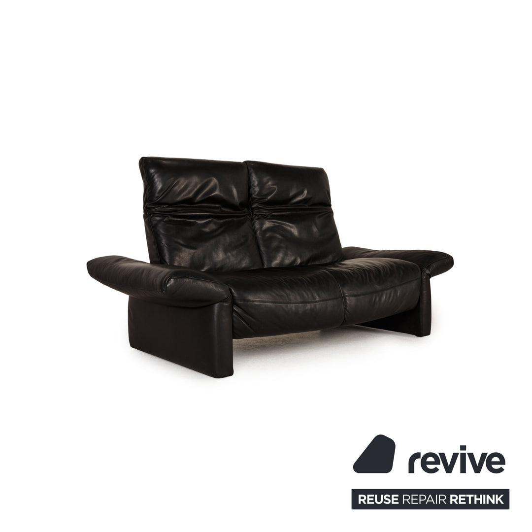 Koinor Elena leather sofa black two-seater couch relax function