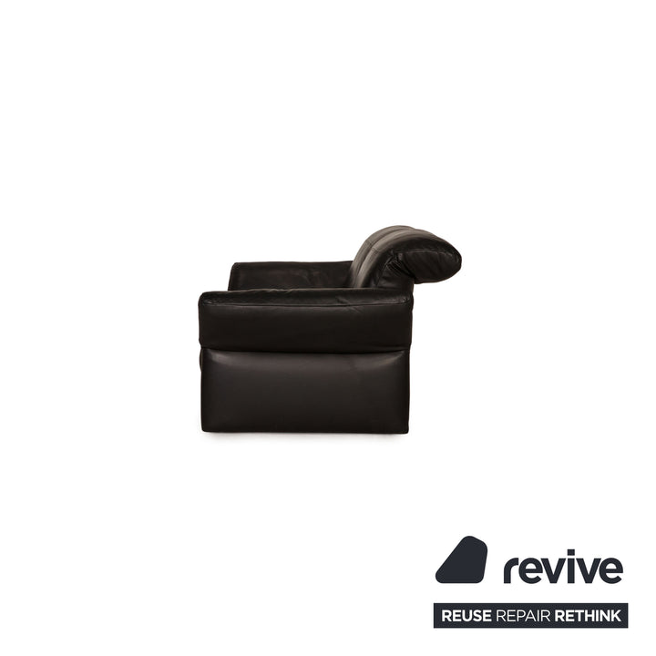 Koinor Elena Leder Sofa Schwarz Zweisitzer Couch Relax Funktion