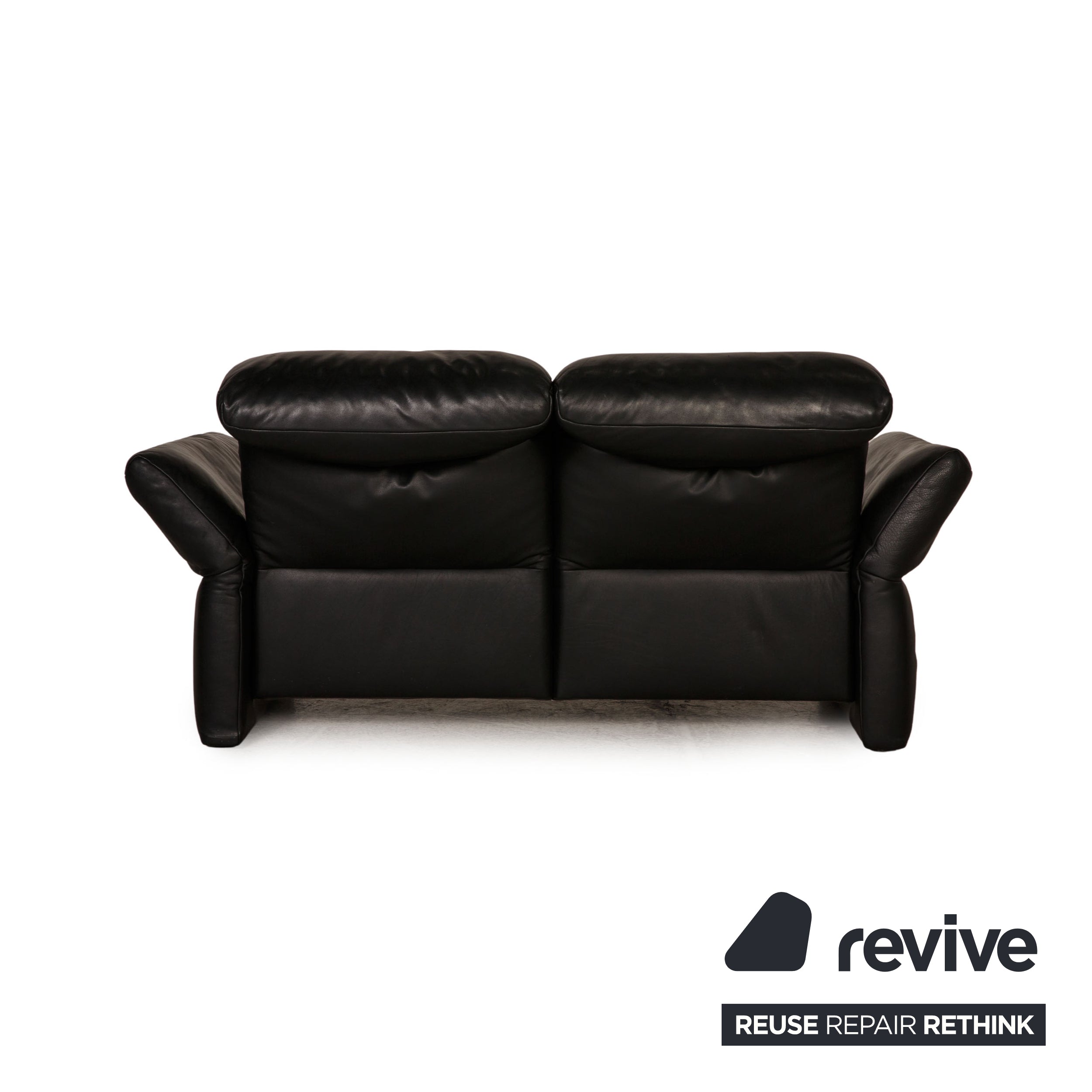 Koinor Elena Leder Sofa Schwarz Zweisitzer Couch Relax Funktion