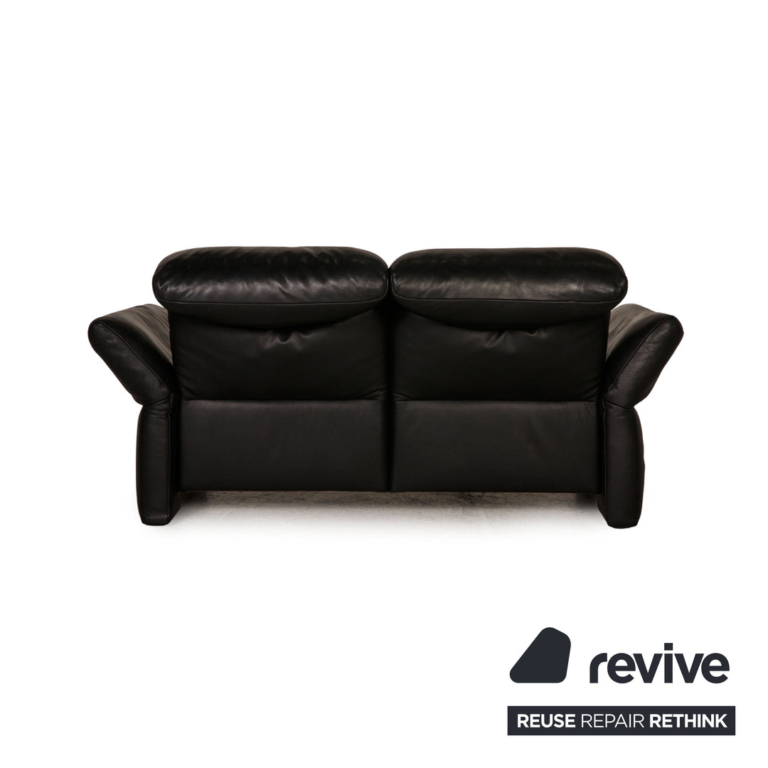 Koinor Elena leather sofa black two-seater couch relax function