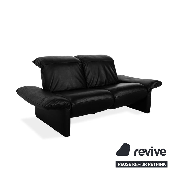 Koinor Elena Leder Zweisitzer Sofa Couch Schwarz elektrische Funktion