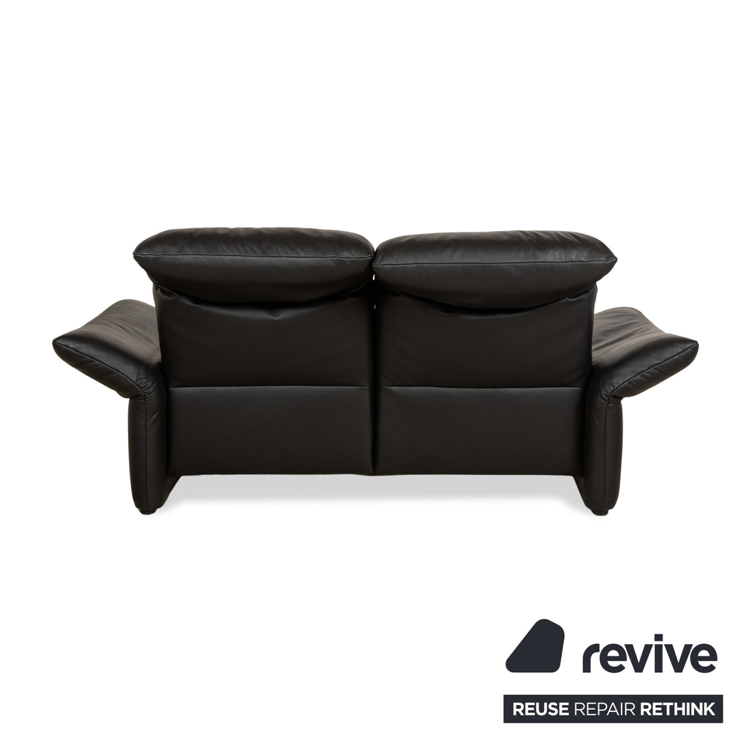 Koinor Elena Leder Zweisitzer Schwarz manuelle Funktion Sofa Couch