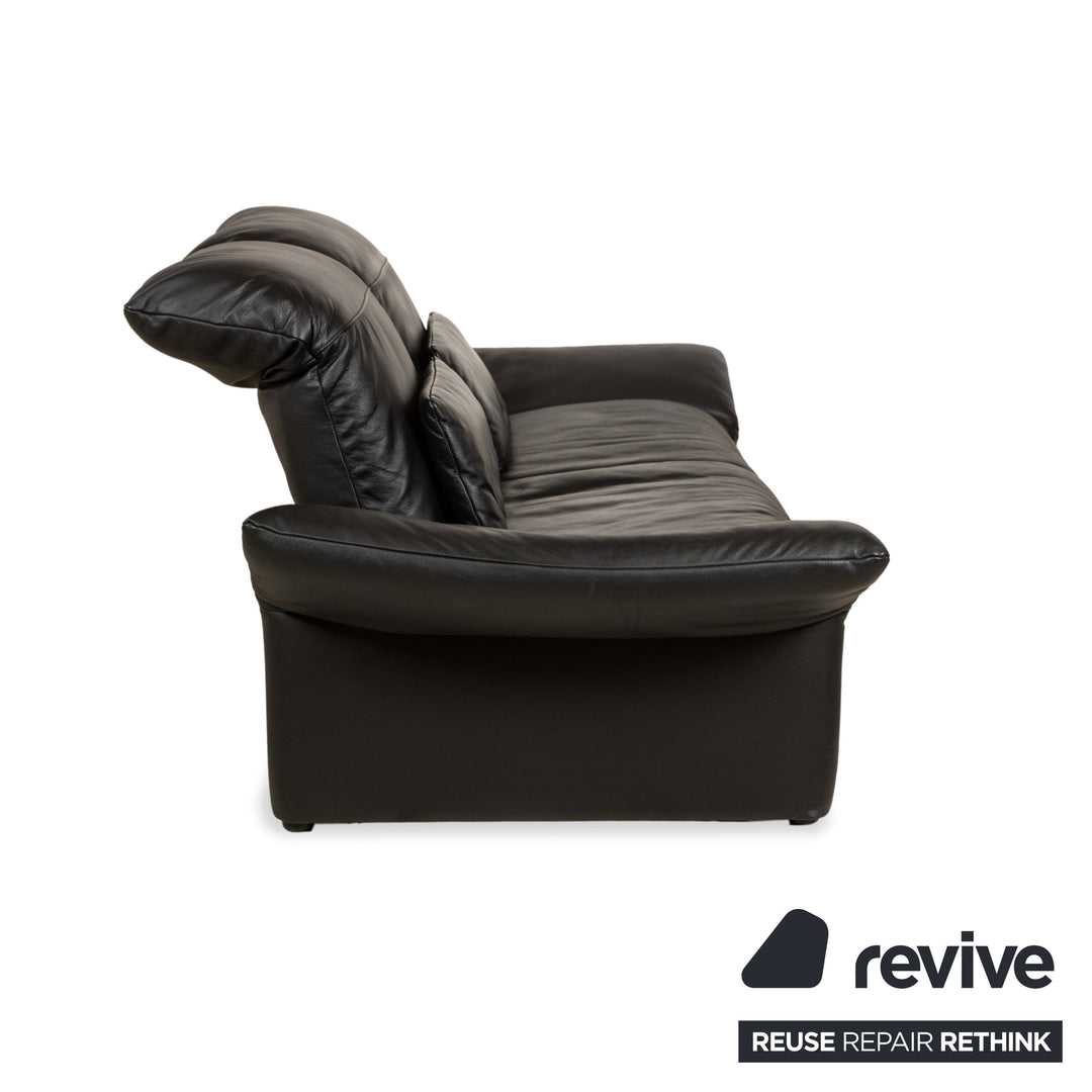 Koinor Elena Leder Zweisitzer Schwarz manuelle Funktion Sofa Couch