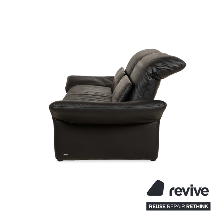 Koinor Elena Leder Zweisitzer Schwarz manuelle Funktion Sofa Couch