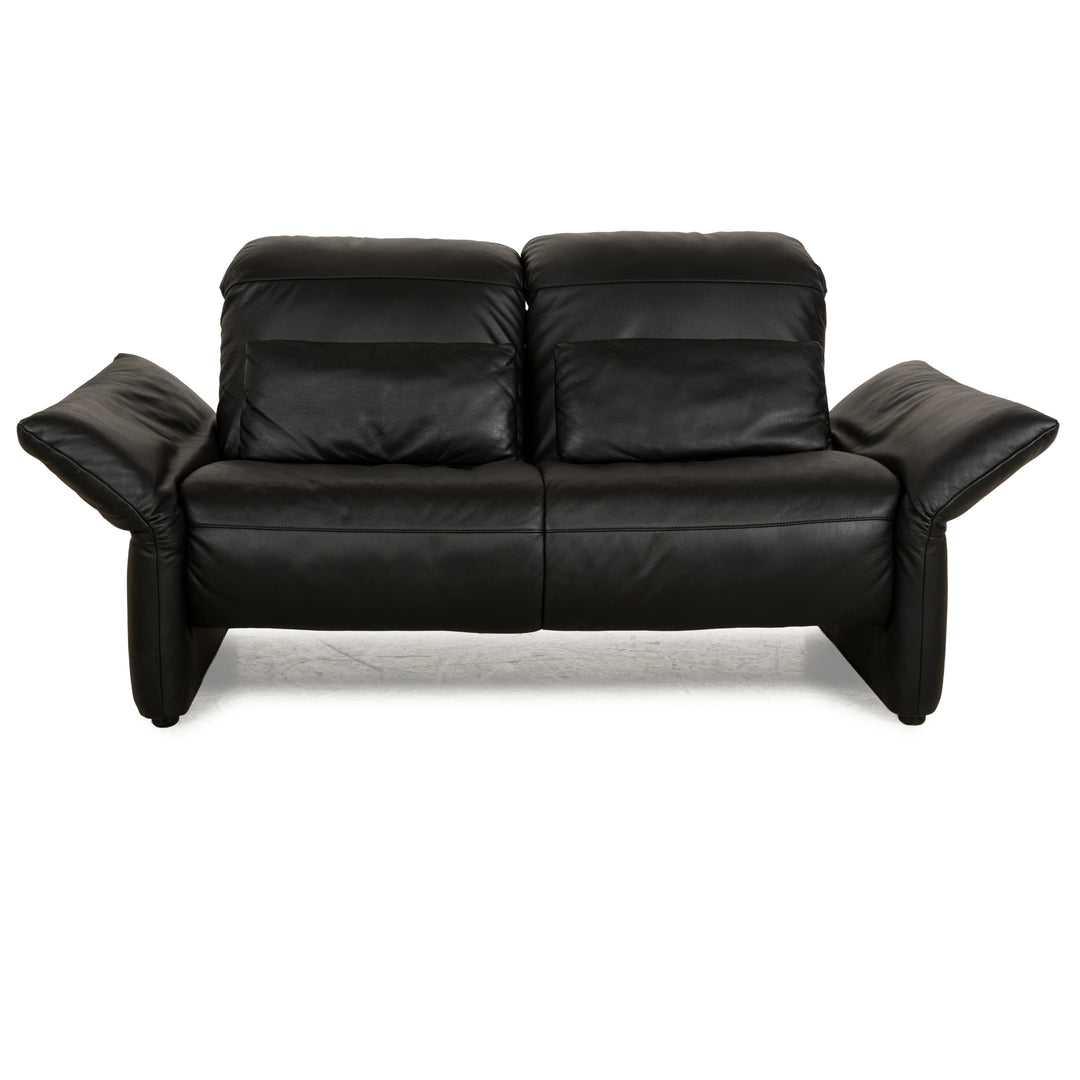 Koinor Elena Leder Zweisitzer Schwarz manuelle Funktion Sofa Couch