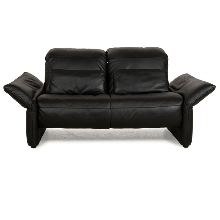 Koinor Elena Leder Zweisitzer Schwarz manuelle Funktion Sofa Couch