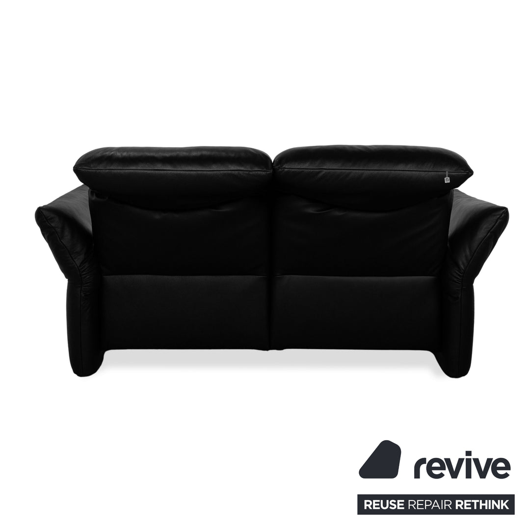 Canapé deux places en cuir Koinor Elena Noir fonction électrique