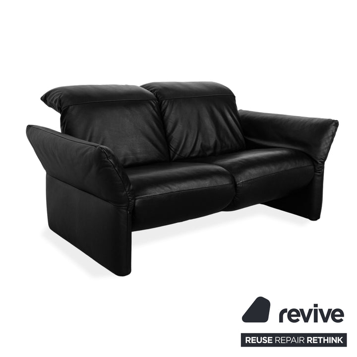 Canapé deux places en cuir Koinor Elena Noir fonction électrique