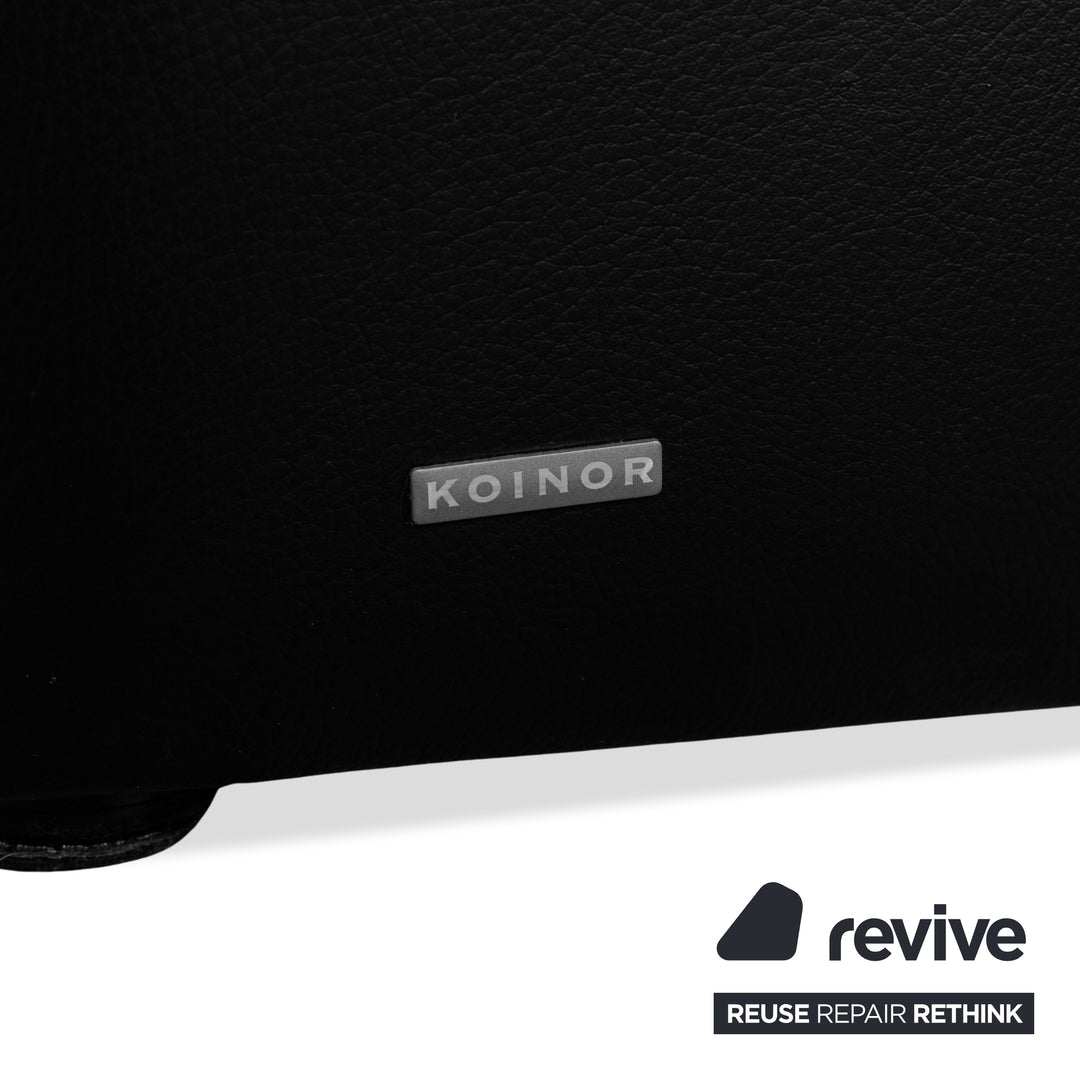 Canapé deux places en cuir Koinor Elena Noir fonction électrique