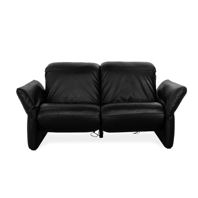 Koinor Elena Leather Two-Seater Sofa Couch Black electric function