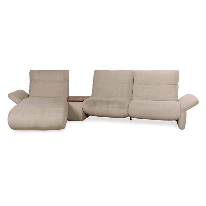 Koinor Elena Stoff Ecksofa Recamiere Links Creme Beige elektrische Funktion