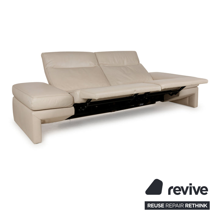 Koinor Eleonora Leder Zweisitzer Creme Sofa Couch elektrische Funktion Sofa Couch