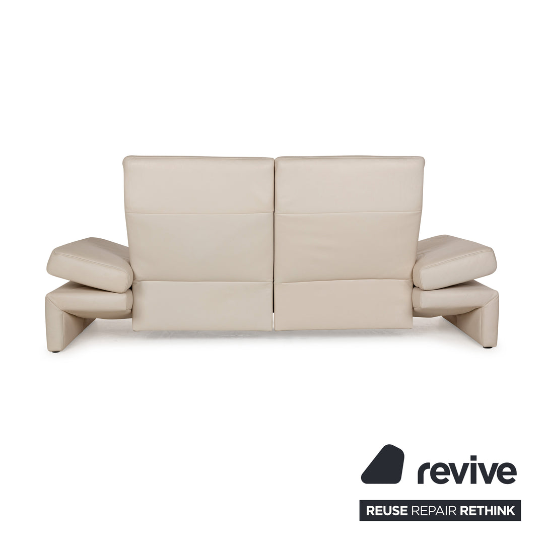 Koinor Eleonora Leder Zweisitzer Creme Sofa Couch elektrische Funktion Sofa Couch