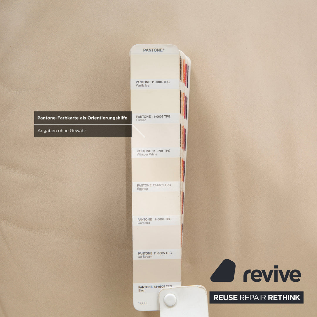 Canapé électrique deux places en cuir crème Koinor Ella