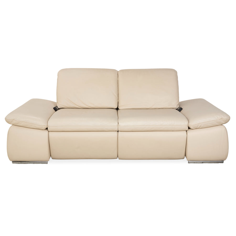 Koinor Ella Leder Zweisitzer Creme elektrische Funktion Sofa Couch