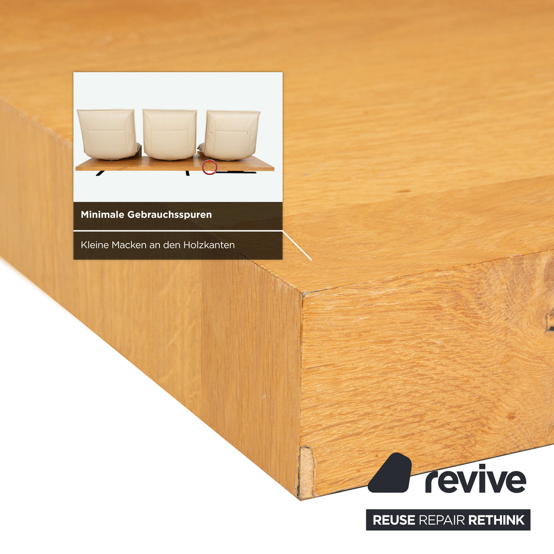 Koinor Epos 2 Ecksofa Variante links Leder Creme Metallfüße Dreisitzer elektrische Funktion