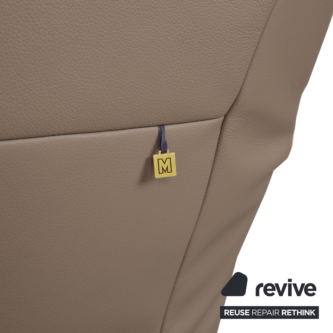 Koinor Epos Leather Armchair Beige Taupe Electric Function Rechargeable Battery