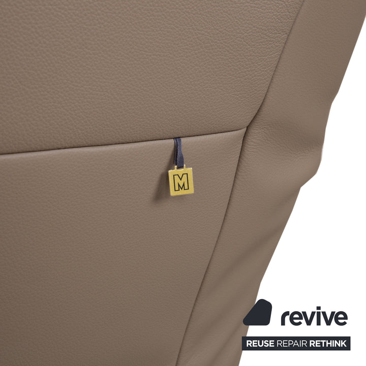 Koinor Epos Leather Armchair Beige Taupe Electric Function Rechargeable Battery