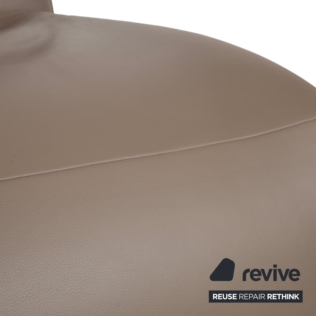 Koinor Epos Leather Armchair Beige Taupe Electric Function Rechargeable Battery