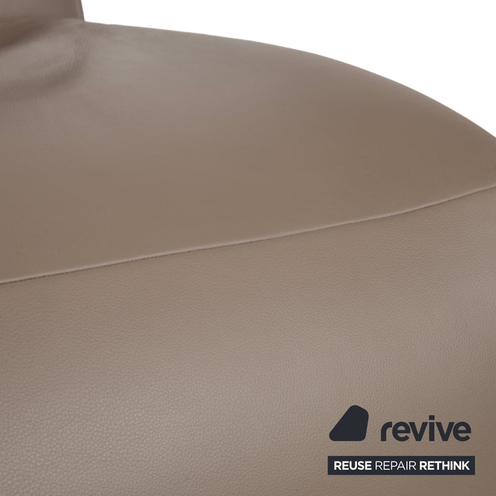 Koinor Epos Leather Armchair Beige Taupe Electric Function Rechargeable Battery